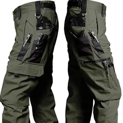 Pantaloni tattici abbigliamento uomo pantaloni impermeabili impermeabili pantaloni da combattimento da uomo pantaloni Cargo resistenti all'usura multitasche pantaloni da caccia