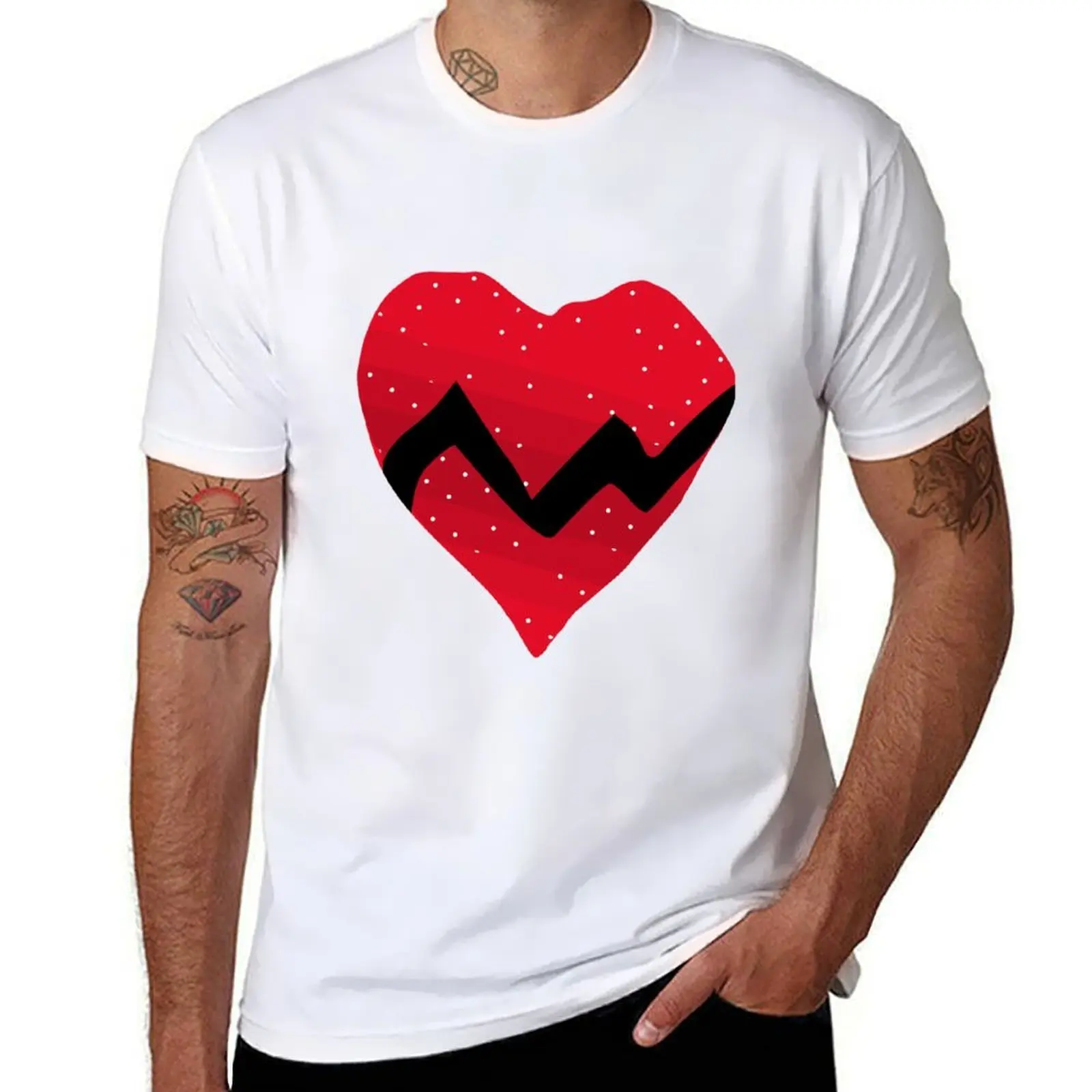 

Kanye West 808s & Heartbreaks Heart T-Shirt black cotton t-shirt plain for man package cotton tshirt 100% T-Shirt