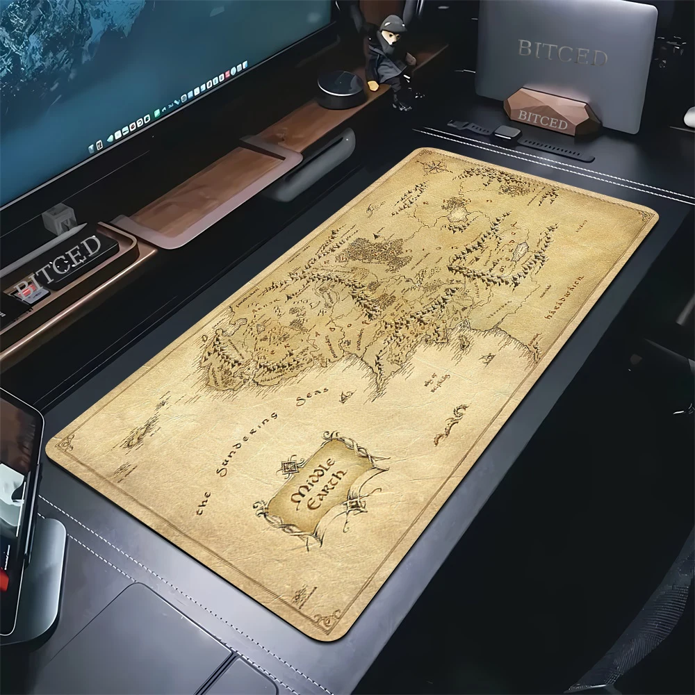 Laptop Office Large Table Mat 900x400 Keyboard L-Lord The of the Rings Anime Game Mouse Pad XXL Laptop Office Soft Mousepad Rug