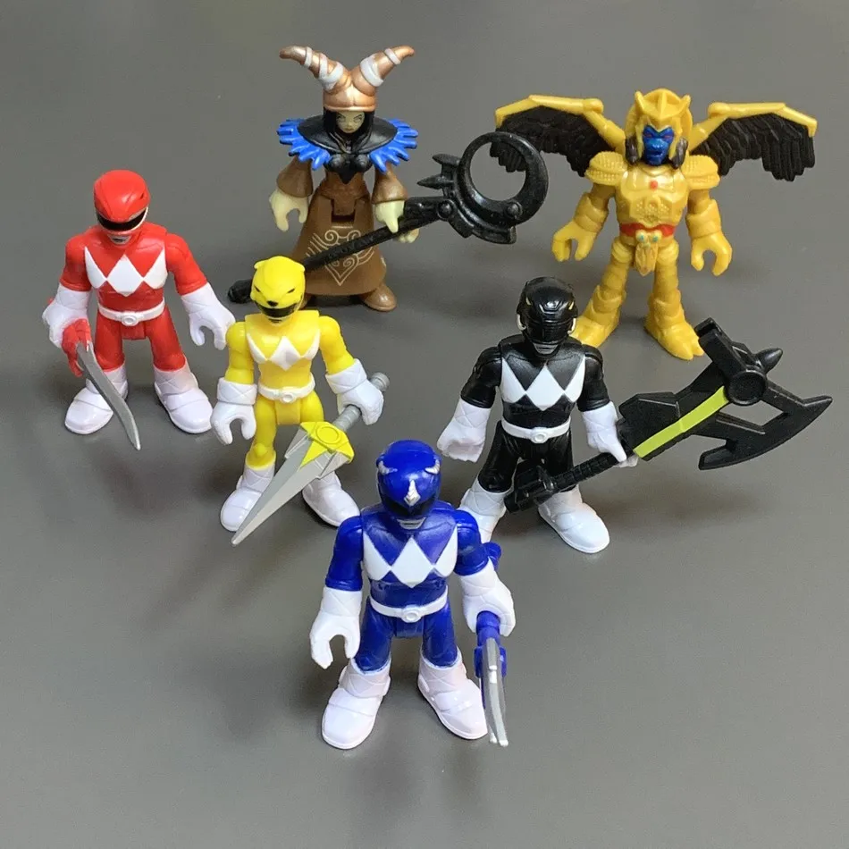 مجموعة Imaginext أسود أزرق أحمر أحمر الحارس أبطال أرقام و ريتا الرب Zedd Finster الأشرار نماذج أفلام شخصية الاطفال هدية