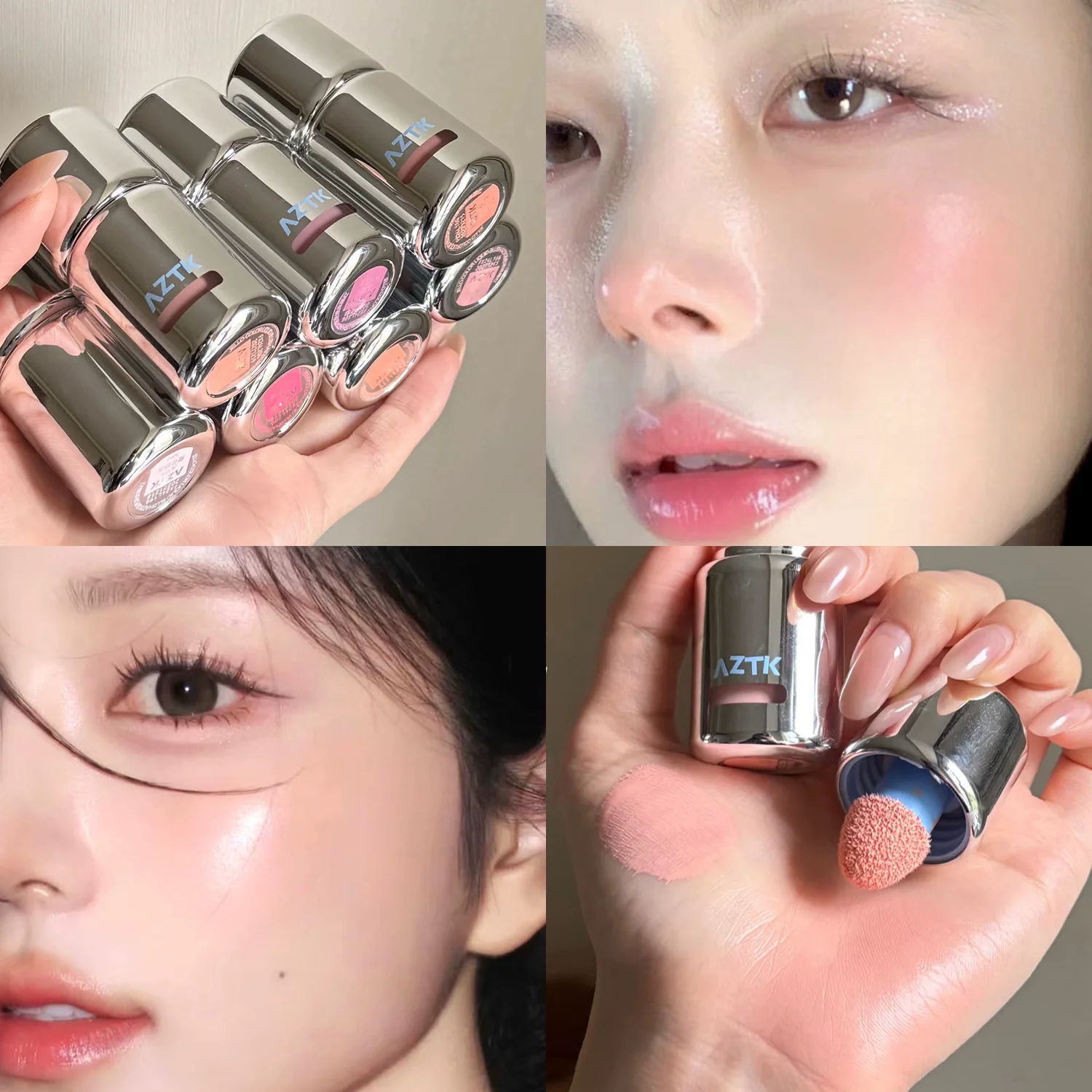 Marque liquide Blush coréen mat imperméable maquillage visage éclaircissant lumière pêche rose nu gelée couleur Rouge Blush Liqui pâte boue