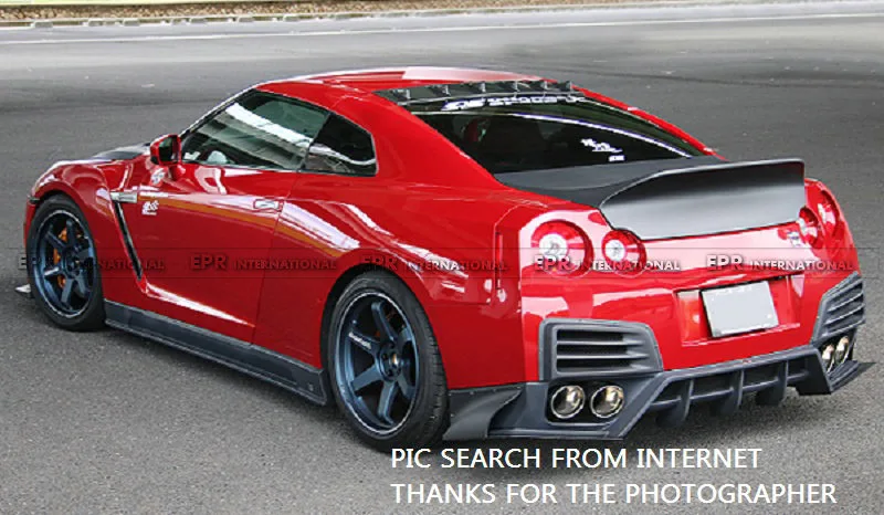 Cocok untuk modifikasi serat karbon Nissan GTR, model CS tren batang belakang Ares R35, pemasangan saluran masuk udara batang belakang