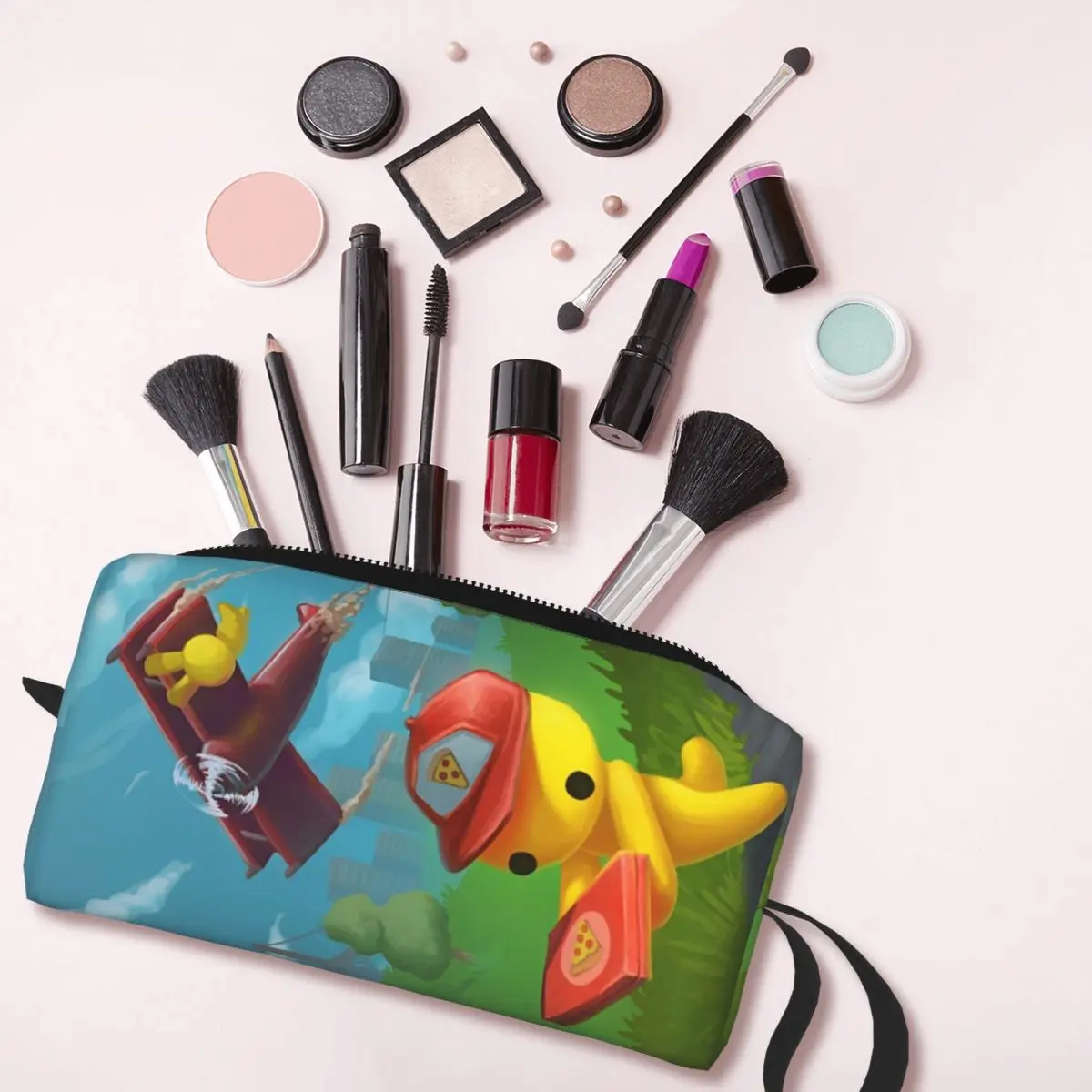 Wobbly Life Gaming Funny Makeup Bag Pouch Zipper Hot Games Cosmetic Bag Travel Toiletry Bag Organizer Storage Purse Men Women image 3