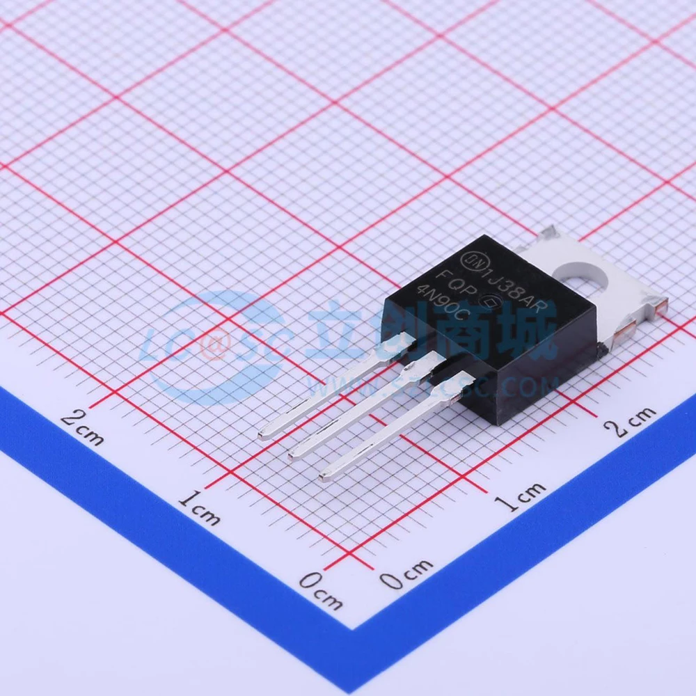 Transistor Original, FQP4N90C, N-Canal, 900V, 4A, 140W, MOSFET, 4N90C, TO220-3, Carga de Porta Baixa, 100% Avalanche Testado, 10pcs por lote