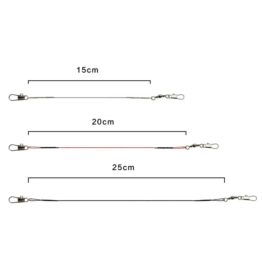 Carbon Steel Fishing Wire Leader Anti Bite Swivel Fishing Tackle Accessory for River Lake Sea
