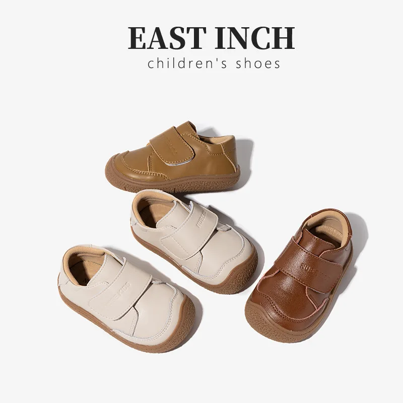 Boys Girls Casual Bag Head Toddler Shoes Spring Autumn New Baby Soft-soled Small Leather Shoes Children's Anti-kick Single Shoes