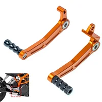 Palanca de freno de pie de motocicleta y palanca de cambio de marchas naranja negro CNC para ktm duke 125 200 390 rc125 rc200 rc390
