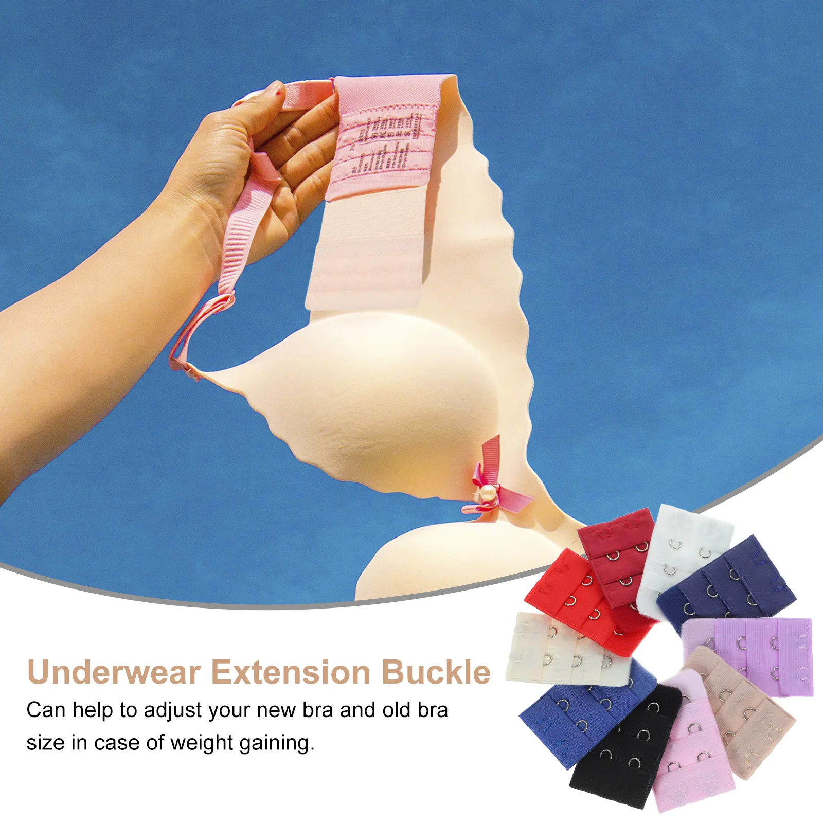 

20 Pcs Bra Buckle Extension Extenders Clips for The Back Strap Mini Hooks Sports