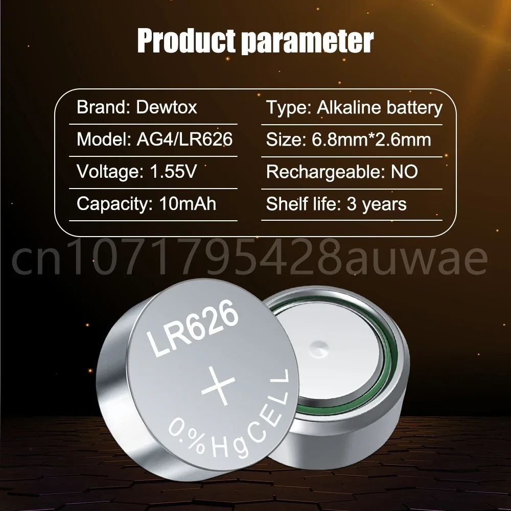 50-200PCS 1.55V AG4 LR626 377 Button Batteries G4 SR626 177 Cell Coin Alkaline Battery 626A 377A CX66W for Watch Toys Remote