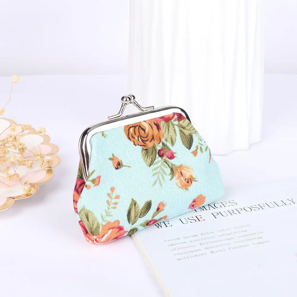 

Lady Floral Vintage Flower Retro Hasp Clutch Bag Small Wallet Coin Purse Credit Card Holder