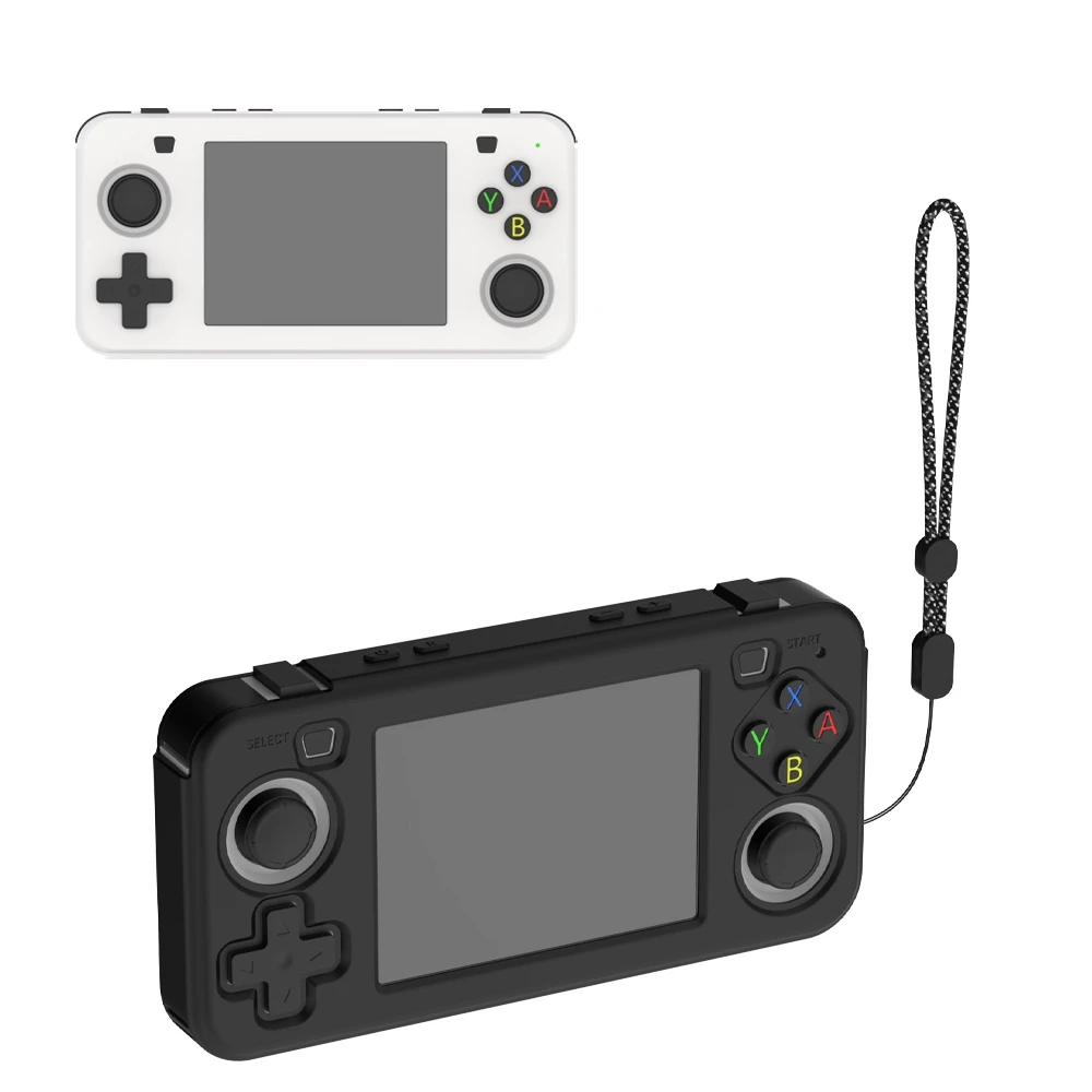 for R36H Game Console Silicone Case with Lanyard Drop Protection Case Black