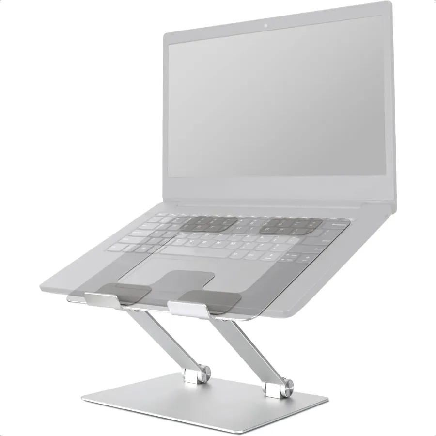 Noções básicas Suporte ergonômico para laptop, resistente e portátil, para mesa, riser ajustável, cabe em todos os laptops e notebooks de até 17,3 polegadas
