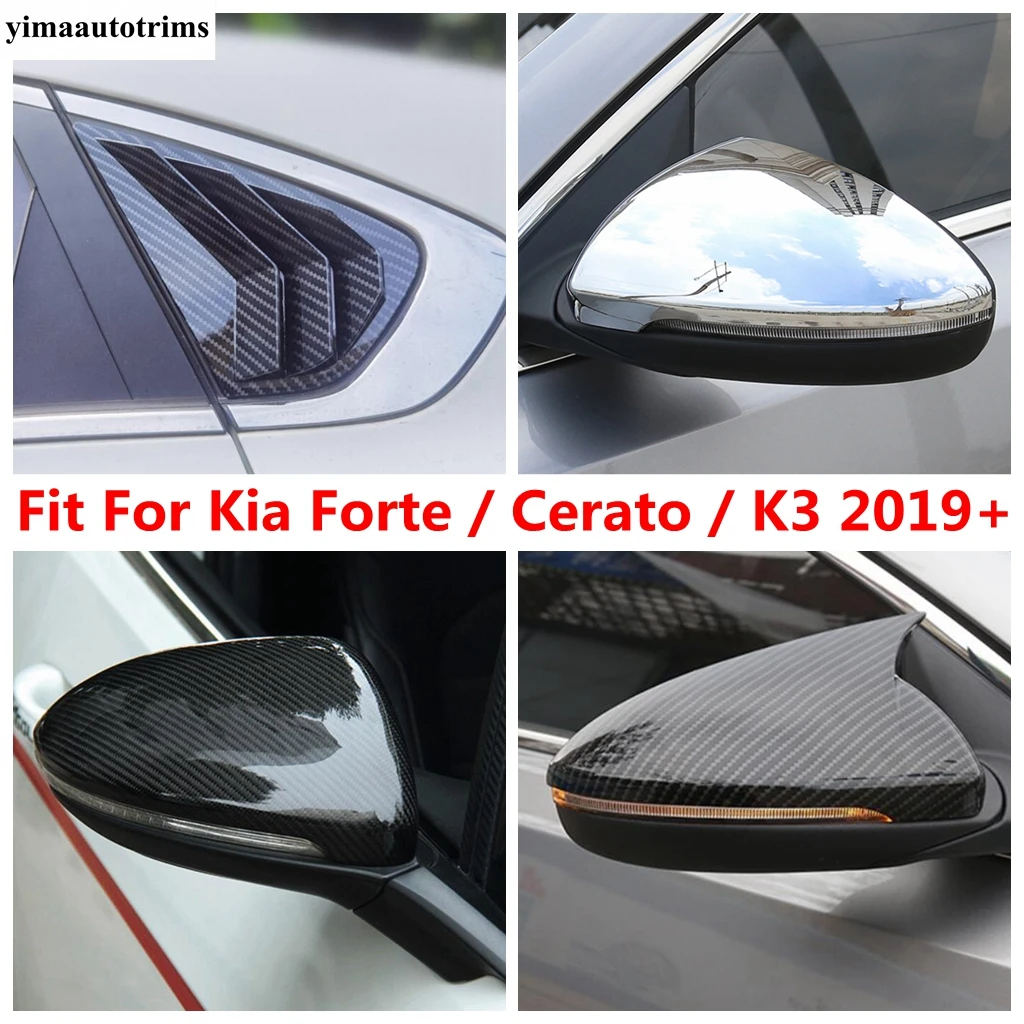 

Rearview Mirror / Window Shutter Louver Sun Shade Panel Cover Trim For Kia Cerato Forte K3 2019 - 2023 Carbon Fiber Accessories