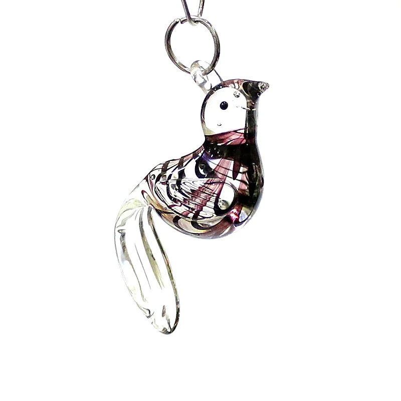 Colorful Mini Charm Bird Glass Pendant DIY Jewelry Making Supplies Window Garden Hanging Ornament Wedding Valentine Party Gift - view 4