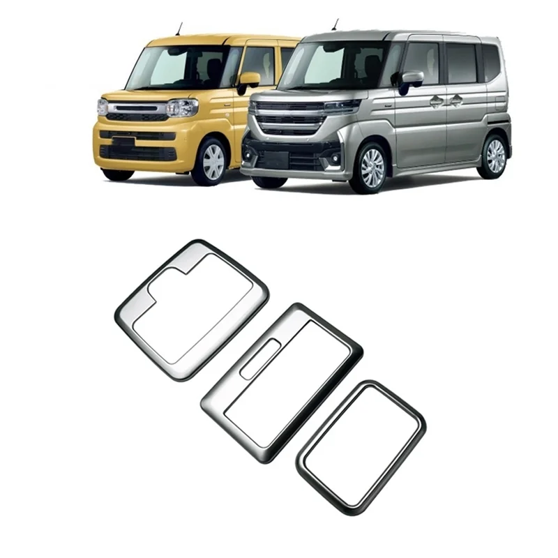 

3 Piece Front Rear Reading Lamp Cover Trim Interior Accessories ABS For Suzuki Spacia/Spacia Custom MK54S MK94S 2024 Silver