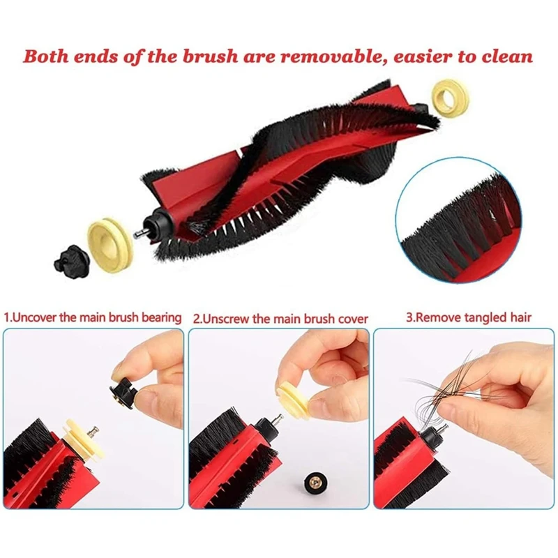 For Roborock S5 Max/S6 Max/S6 Pure/S6 Maxv/S50/S51/S55/S60/S65/S5/S6 Vacuum Cleaner Main Side Brush Hepa Filter Parts