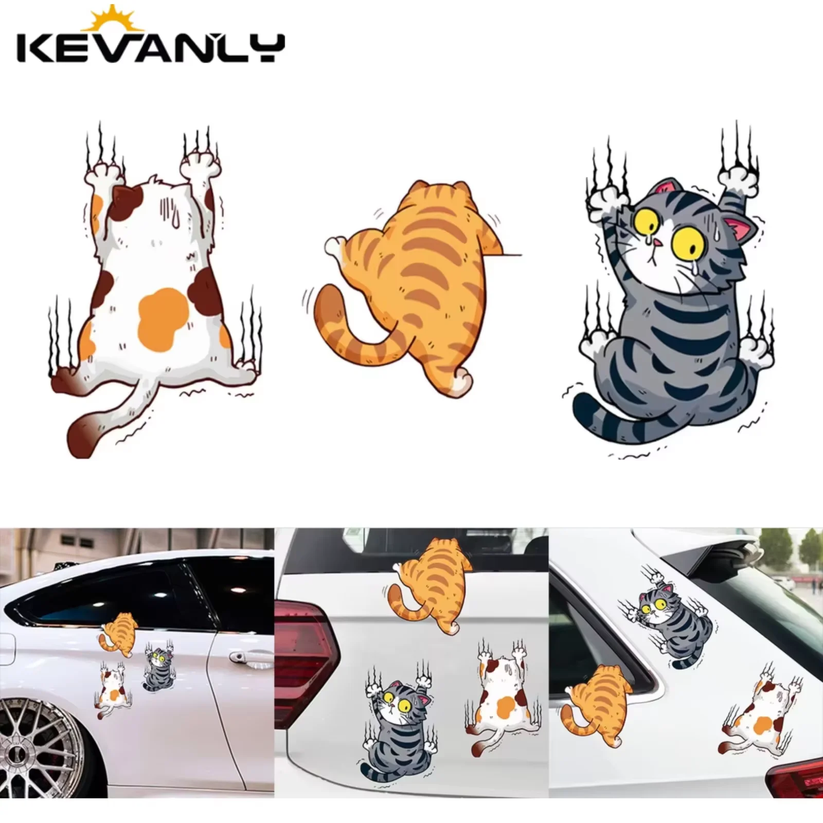 

1 Set Funny Cat Sticker For Motorbike Moto Truck Climbing Animal Styling Cars Accessories Creative Pet Decoration Body Decal