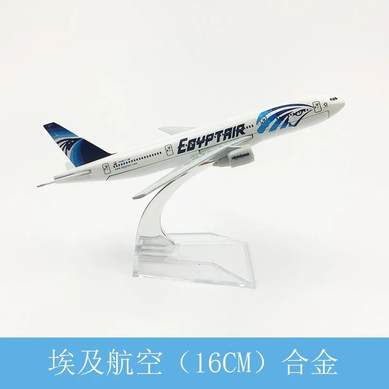 777 Egypt Air Metal Alloy B777 Aircraft 16cm 1/400 Scale Model Airplane With Landing Gear Aviation Static Plane
