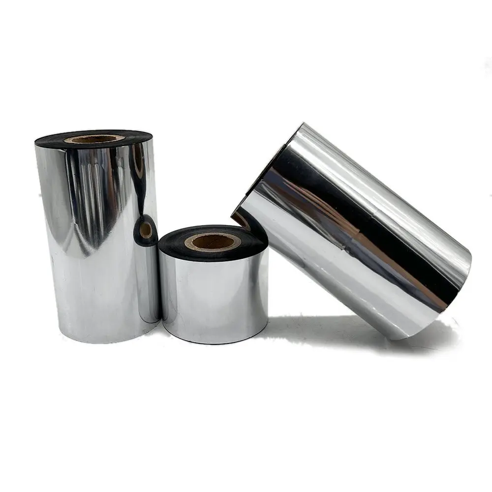 Nastro di cera nera Premium 100mm * 300m nastro a trasferimento termico per stampante di codici a barre