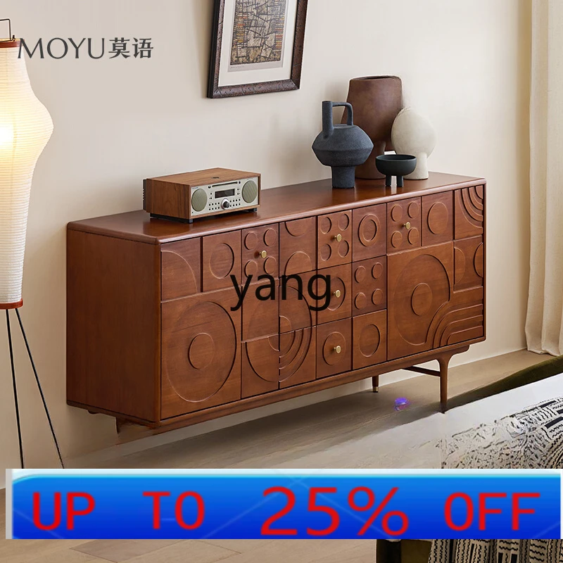 

LTT inside cabinet living room retro style solid wood dining side cabinet home designer locker