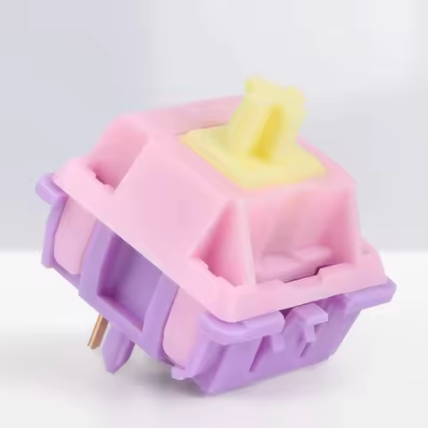 EQUALZ Macho Banana Split Switches Yellow Linear 5 Pin 62g Gold-plated Spring Nylon POM Mechanical Keyboard Custom Gaming Switch