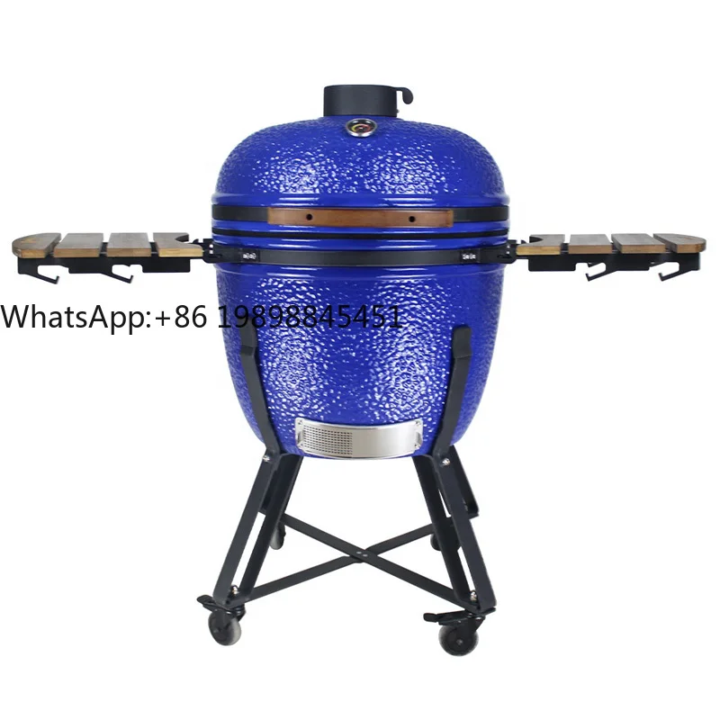 

29 Inch Outdoor Family Party Camping Charcoal Bbq Grill Pizza Stove Blue Kamado Ceramic