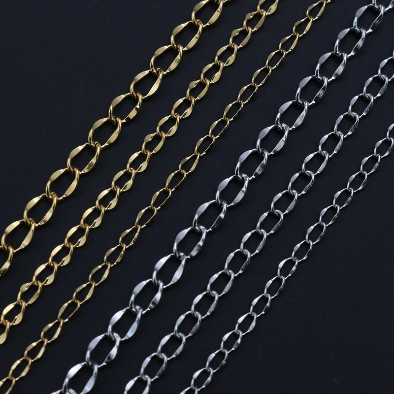 

5 Meters/Lot No Fade Stainless Steel polishing Necklace Tail Chains For DIY Jewelry Findings Making Materials Handmade Supplies