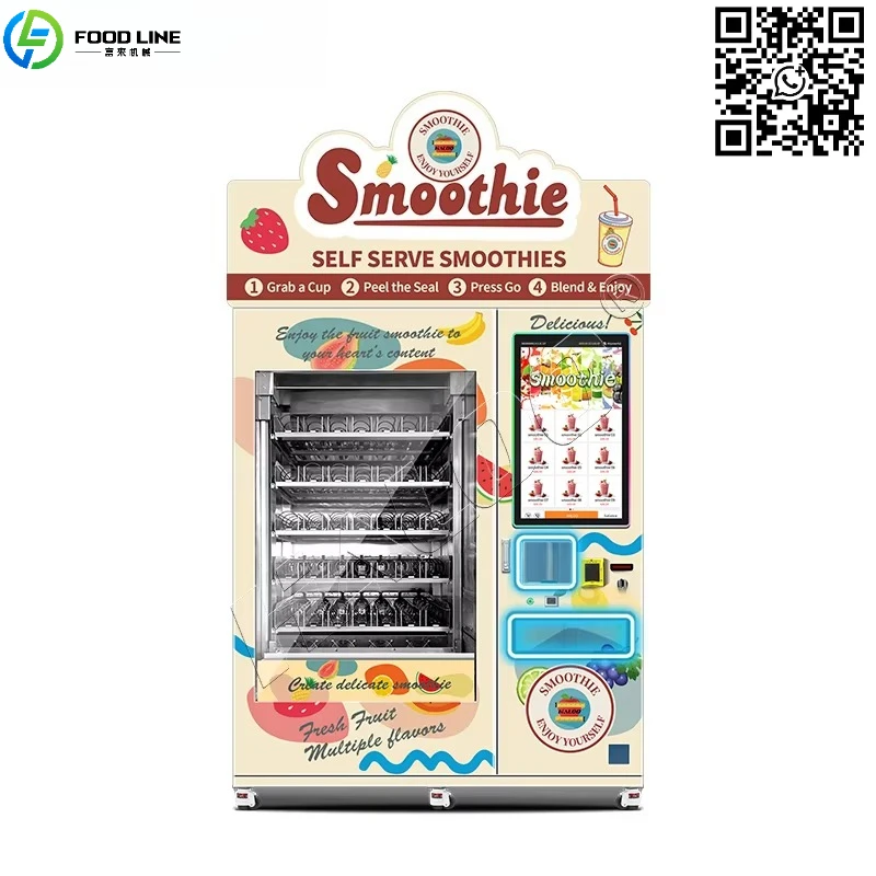 Customized  Vending Machine Supplier Smoothie- Semi-automatic Fruit Smoothie Blender Machine and Smoothie