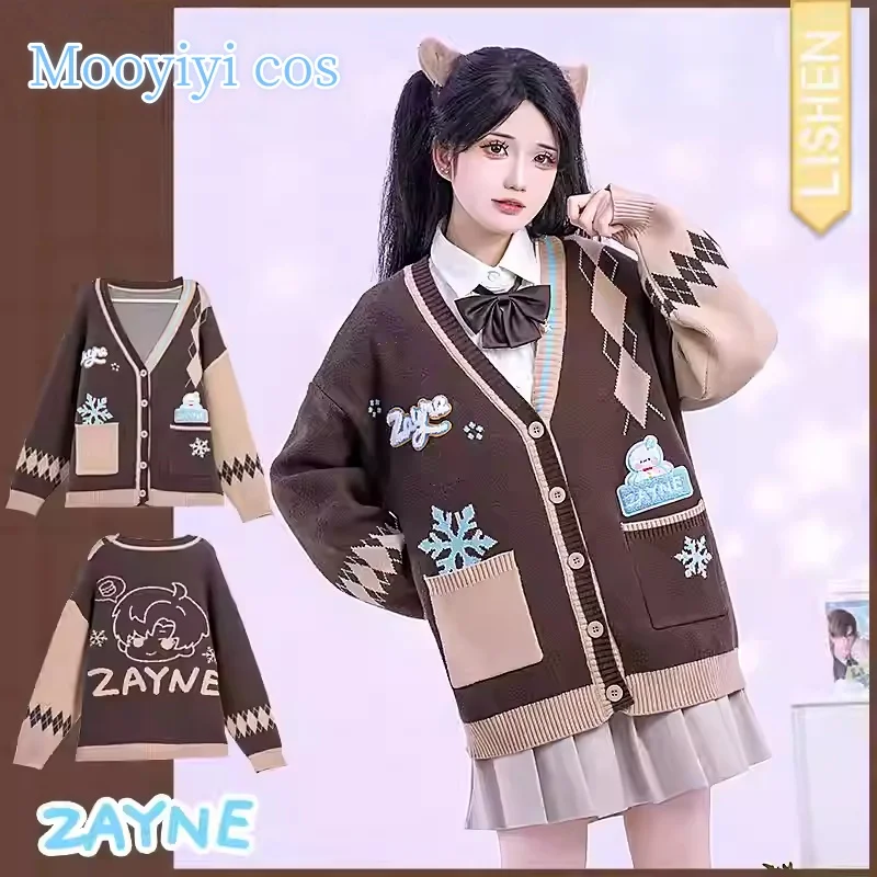 Zayne Cosplay Costume for Halloween Christmas Role Playing Party New Love and Deepspace sweater cute style popular cardigan