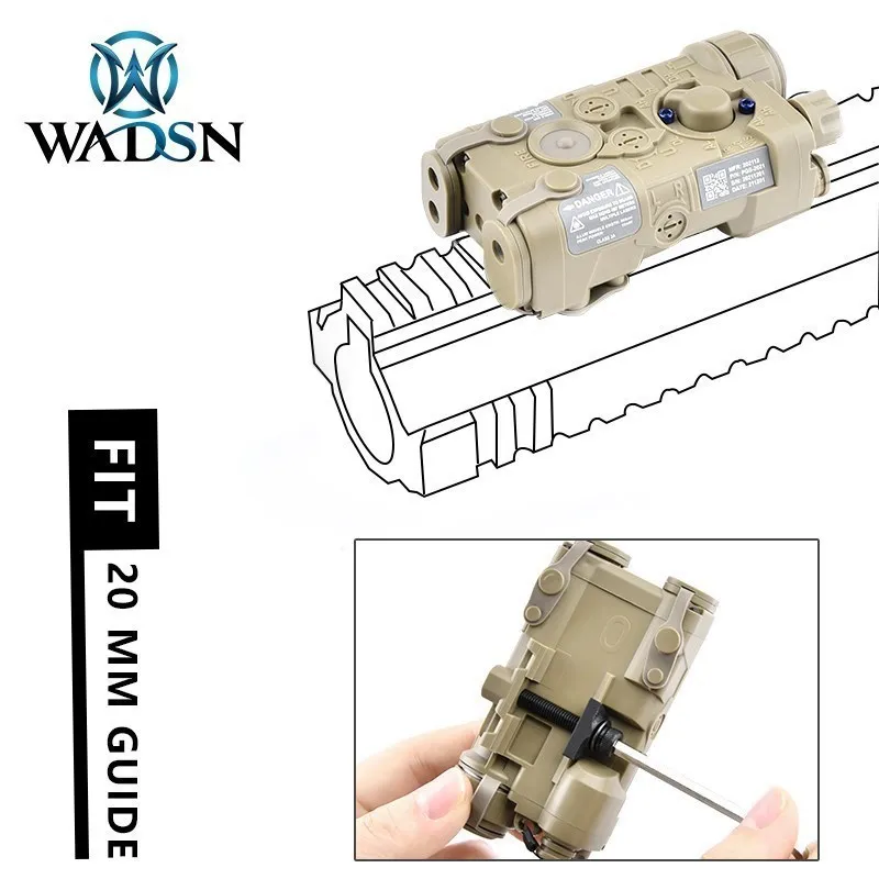 WADmersible Keepitcal NGAL Pointeur Rouge Vert Bleu Dot Sight, White LED Scoutlight Airsoft, Arme de chasse Fit 20mm Rail Lampe d'extérieur