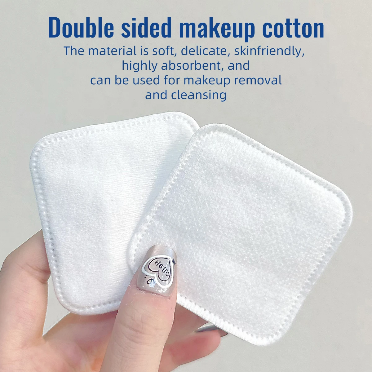 200個のソフトスクエアメイク落としパッドは、毎日の洗顔とメイク落としに使用されます。