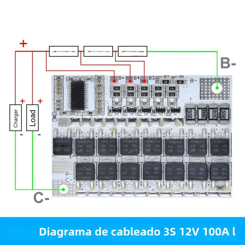 TZT 5S 4S 3S BMS 100A 21V 18V 16,8 V 12V 18650 Li-ion LMO placa de circuito de protección de batería de litio ternaria carga de equilibrio