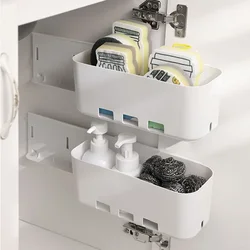 Kitchen Organizer Mount Cabinet Side Under Sink Punch Free Storage Holder Removable Cookware Bathroom Household Rack