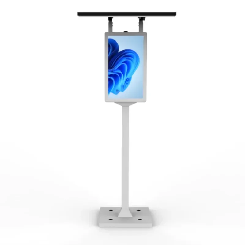 24 Inch Outdoor Solar Floor Standing LCD Advertising Digital Signage Display LiFePO4 Battery Powered IP65 Kiosk