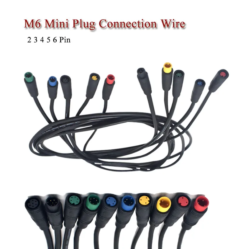 1M M6 2 3 4 5 6 Pin Wasserdichter Steckverbinder Kabel Mini-Stecker Sensorverbindungsdraht M6 Stecker auf Buchse Verlängerungskabel für Beleuchtung