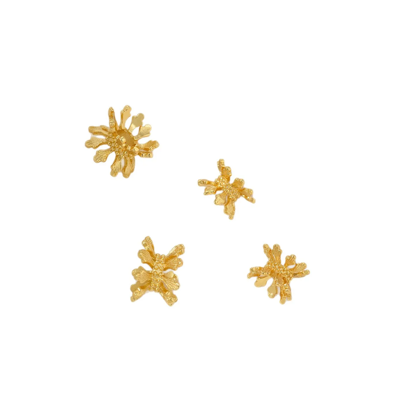 

Медный лоток с позолотой 24K, двусторонний, с цветочным узором, для бусин и жемчуга, для рукоделия, изготовления ожерелий и ювелирных изделий