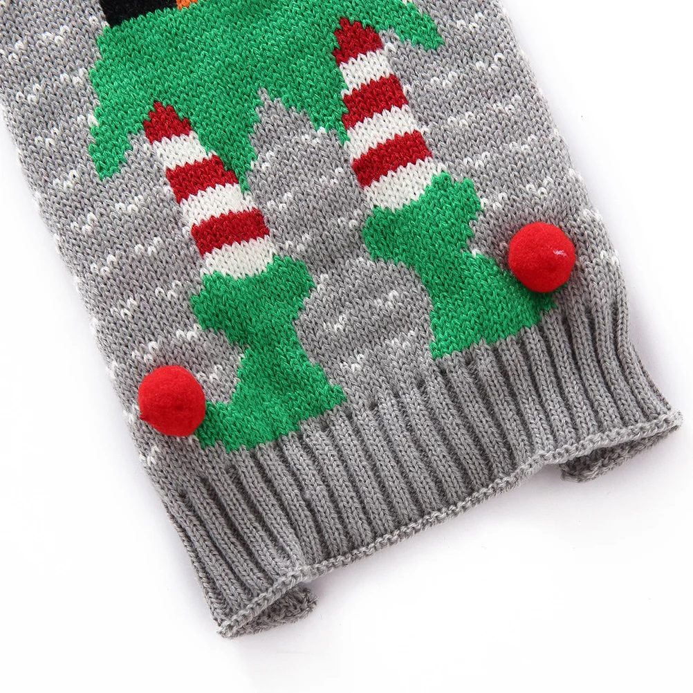 

Pet Christmas Clothes Clown Gray Winter Sweater Dog Costume Small Large Puppies Warm Party Dog Sweaters Puppy Clothing