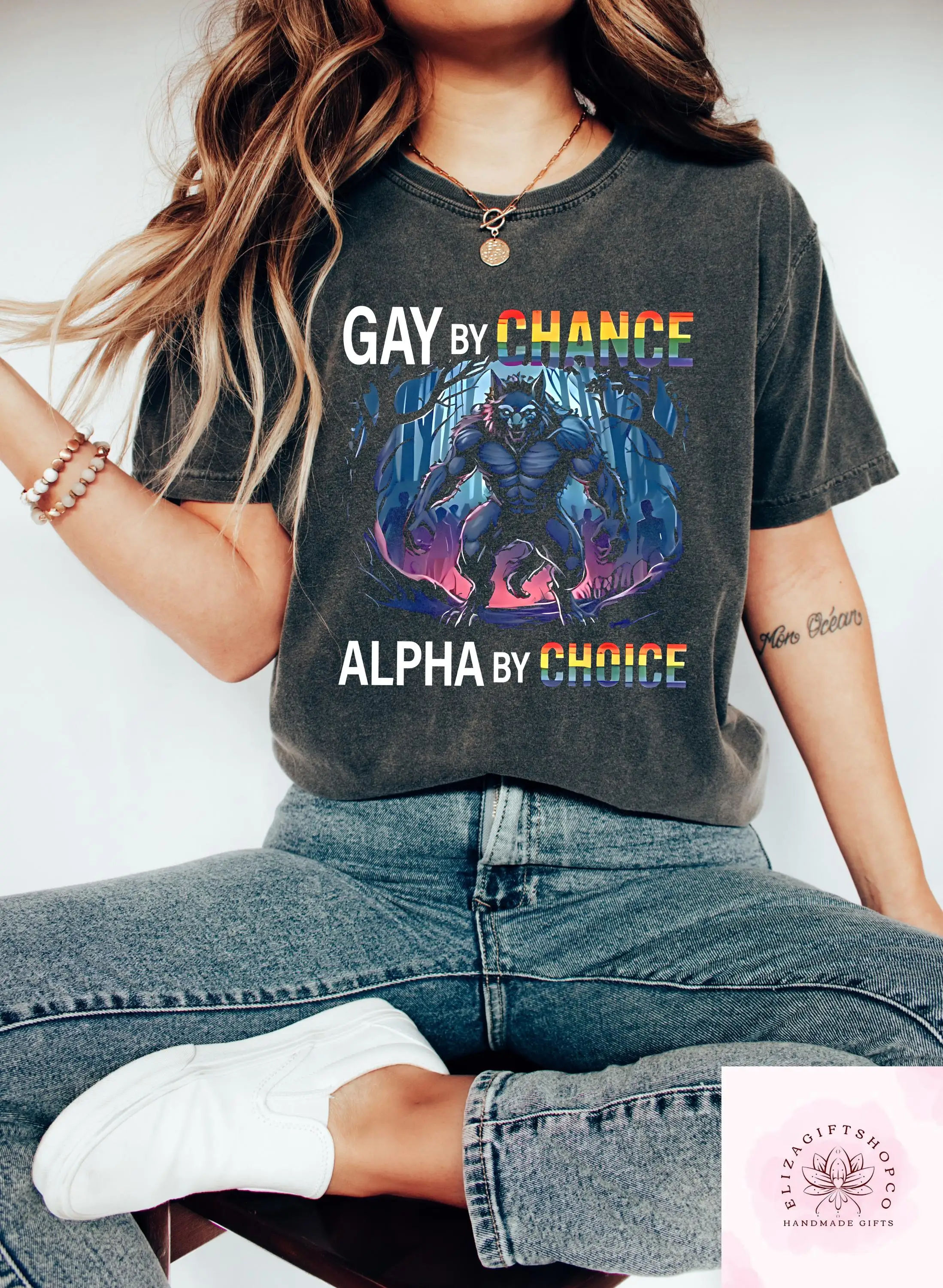 Retro Comfort LGBTQ T-shirt, Gay By Chance Alpha By Choice Shirt, Gay Rights Gift, Funny LGBTQ Ally, Social Justice T-Shirt