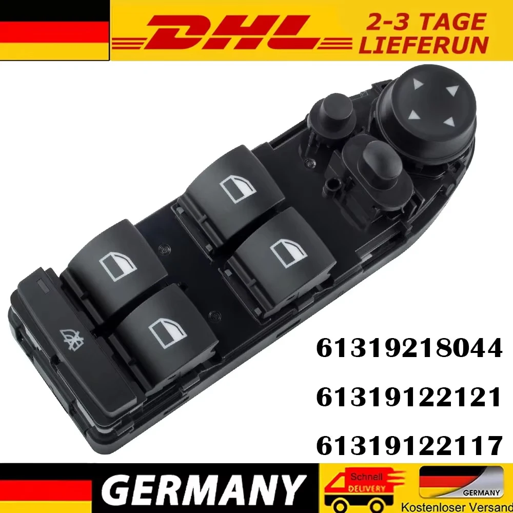 1 Stück Neuer Elektrischer Fensterheberschalter für BMW X5 E70 Serie 2007-2013 X6 E71 E72 Serie 2008-2019, Vorne Links Fahrerseite, Auto-Zubehör 61319218044 61319122121 61319122117