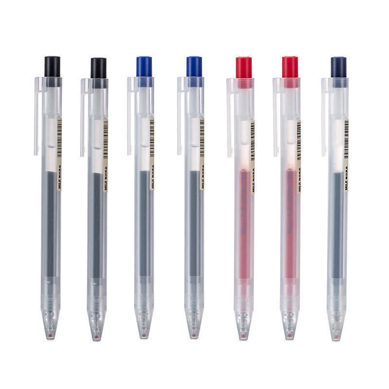 

0.38/0.5mm Gel Pen Refills MUJIs Style Gel Ink BallPoint Japanese School Office Exam Signature Office Gel Pen Kawaii Pens Refill