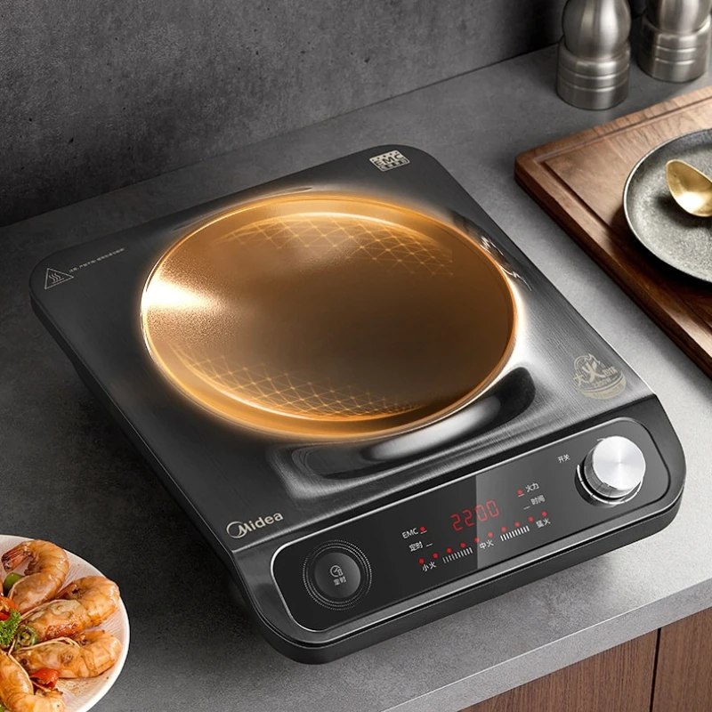 New 2200W Concave Induction Cooker All In One for Household Stir Fry and Hot Pot Cooking