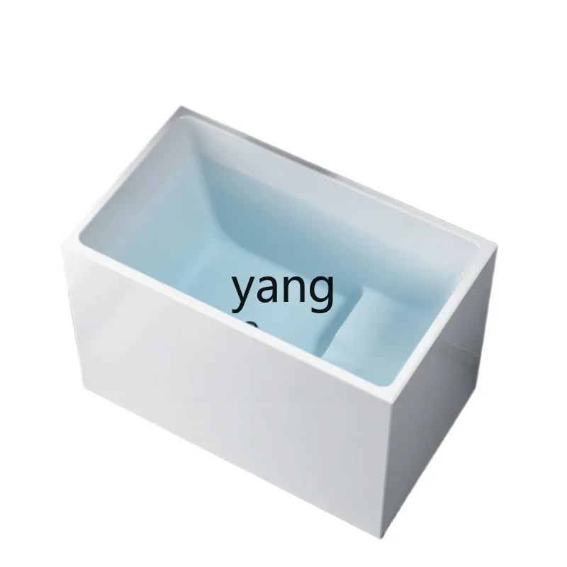 

XYY mini small bathtub deep soaking seated acrylic household freestanding adult bathtub