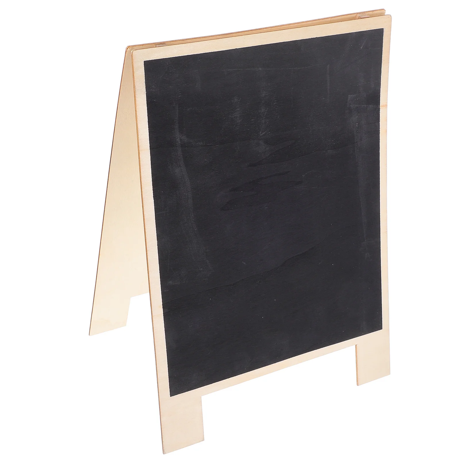 Double-Sided Blackboard Sign Wooden Tabletop Chalkboard for Home Office Kitchen Message Notes Menu Display Wooden Blackboard