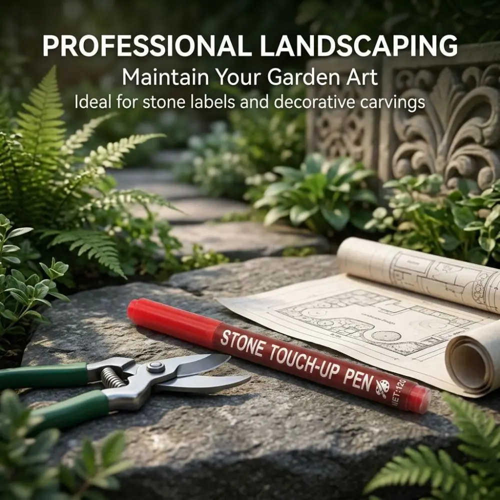 Durable Soft Tip Stone Repair Pen Waterproof Large Capacity Memorial Inscription Pen Permanent Tombstone Paint Marker Tombstone