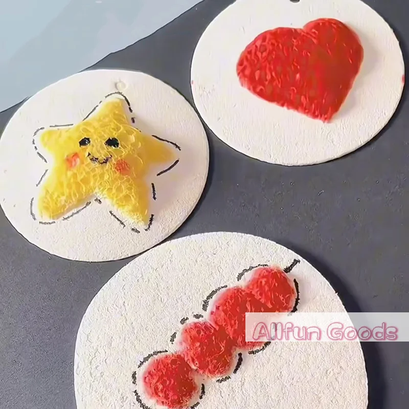 [TG835]10pcs Foam Texture Painting Paper Puffy Texture Paper Magic 3d Art Drawing Paper For Kids Diy Painting Educational Toys