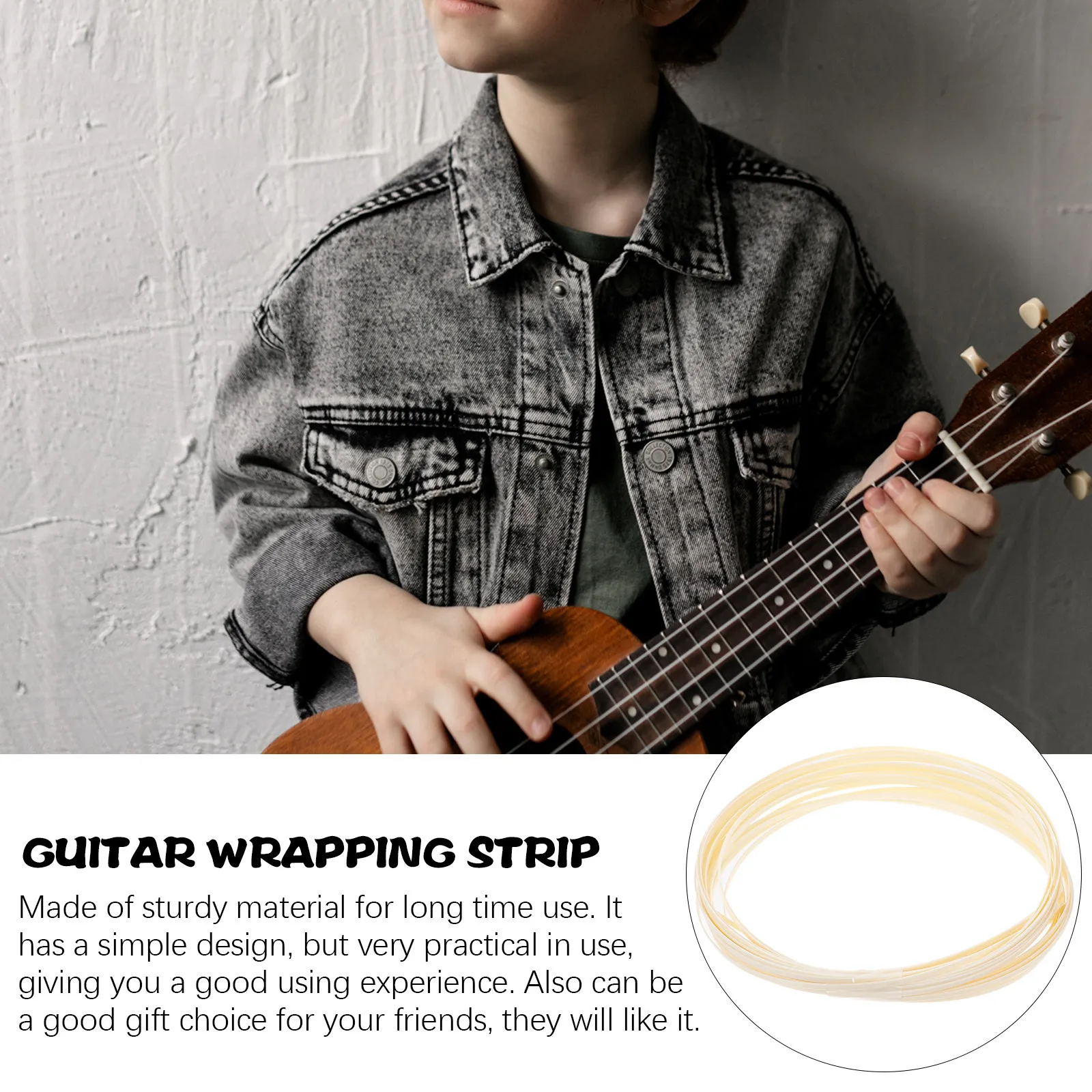 10Pcs Guitar Binding Material ABS Resistant Deformation Edge Protector Trim for Acoustic Guitar Ukulele Furniture Decoration