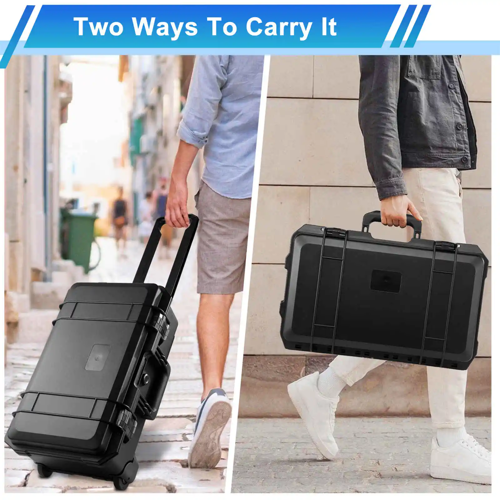 حقيبة كاميرا دوارة، عربة كاميرا دوارة محمولة، حقيبة أمتعة لأدوات المعدات ذات الغلاف الصلب للطائرة بدون طيار، الكاميرا، حامل ثلاثي القوائم، الضوء، العدسات