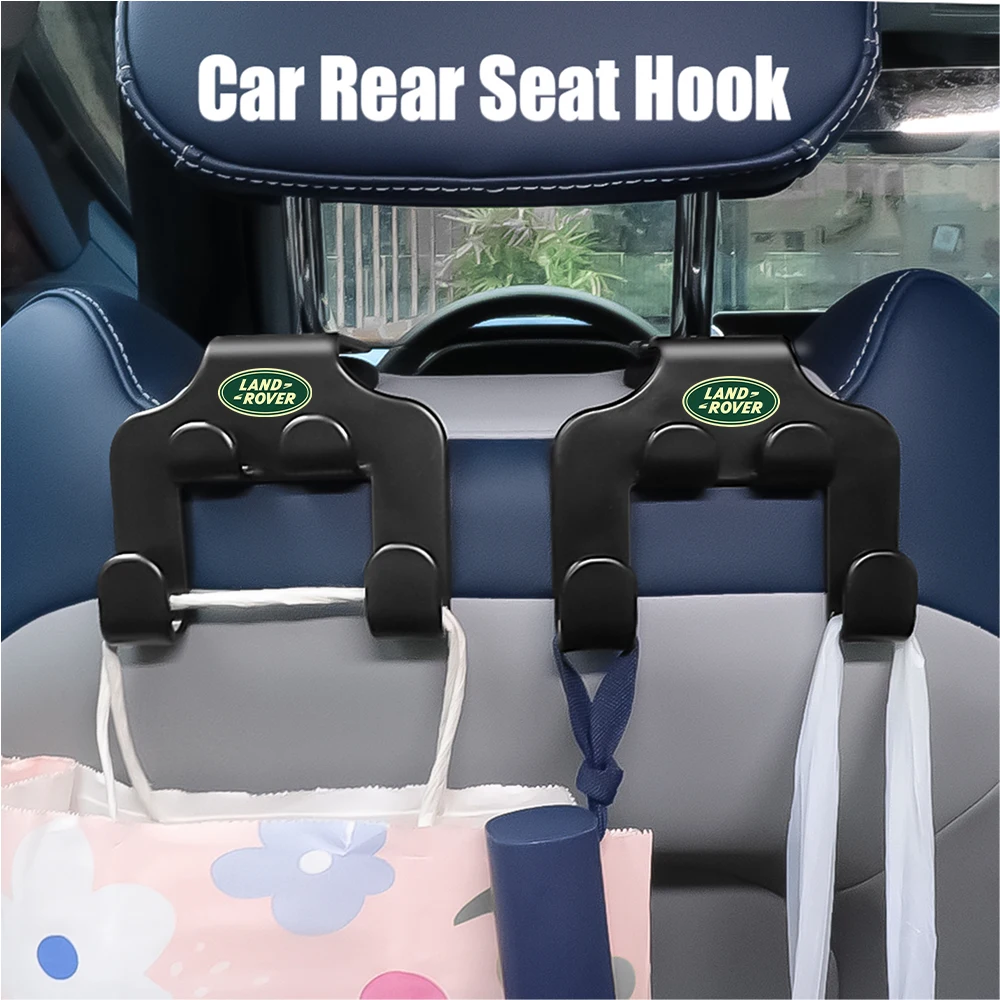 1PCS Car Seat Back Hook Phone Holder Auto Headrest Storage Double Holder Accessories For LandRover SVR Evoque Defender Discovery