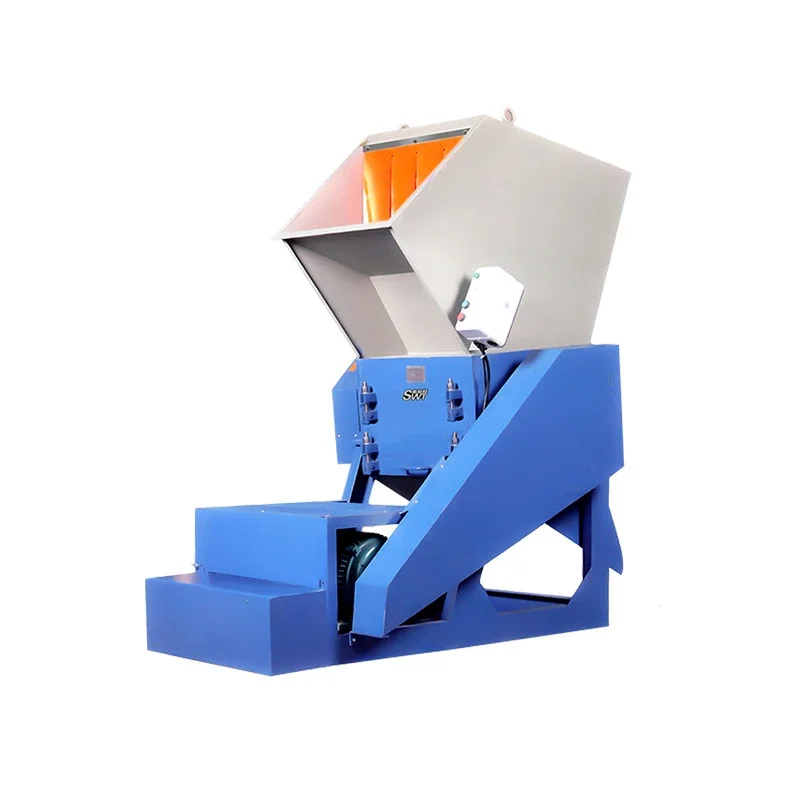 Large caliber block material waste crusher Plastic particle recycling feeder Silent automatic nozzle material crusher