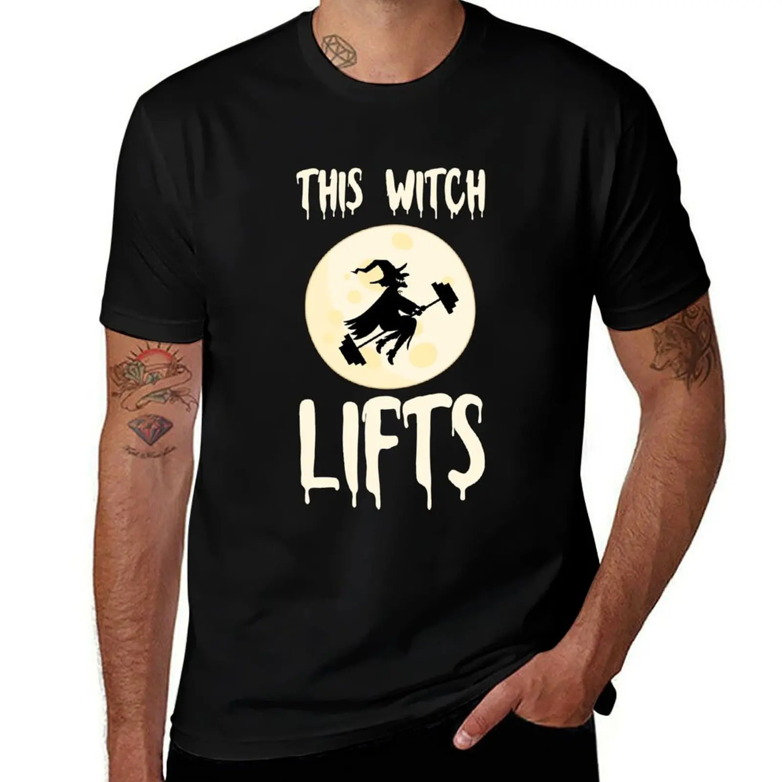 

Womens This Witch Lifts Funny Halloween Lifting T-Shirt man t shirt cotton high quality T-Shirt